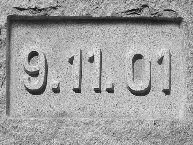 A tribute to 9-11-2021 chiseled in stone